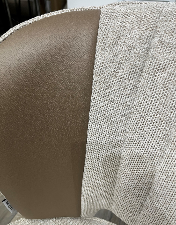 Стул HERMES WZ2042-02 светло-бежевый фактурный велюр/ HK017-31 серо-коричневый PU, М-City фото 6