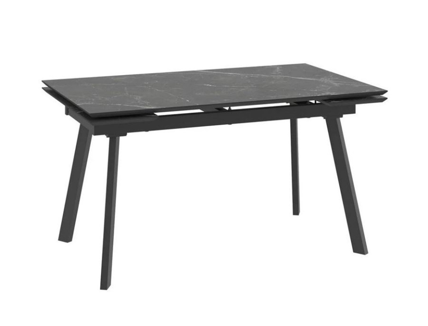 Cтол с керамическим покрытием Milana Four-140 (STONE BLACK ST CER/Черный)140(30+30)х85 фото 1