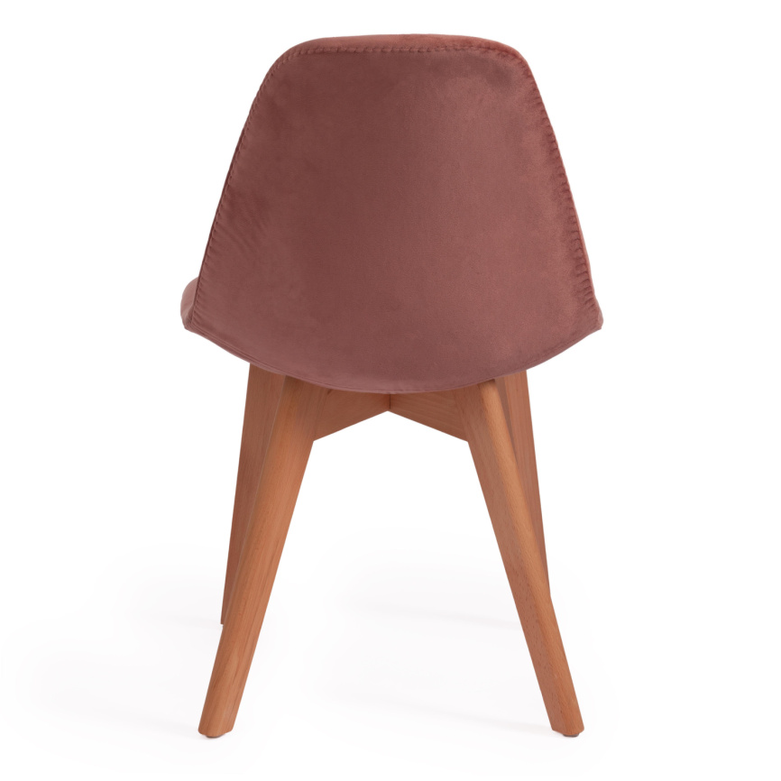 Стул Cindy Soft/Синди Софт (мод. C1021F1) вельвет/дерево бук, 53х45х81см, коралловый /натуральный фото 4