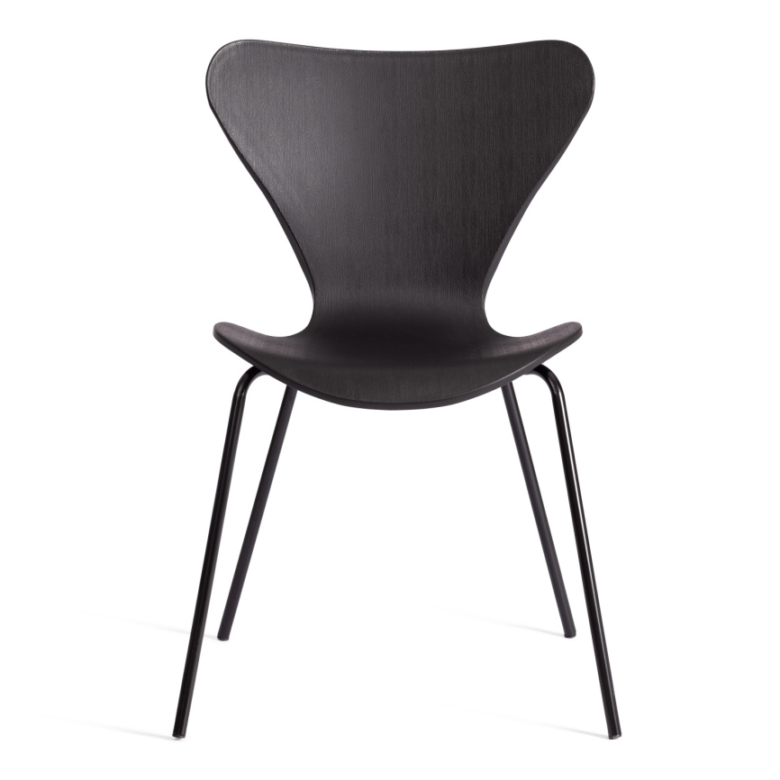 Стул Якобсен/Jacobsen (мод.DC 102-1) пластик/металл, 45х54.5х80см, черный/черный  фото 4