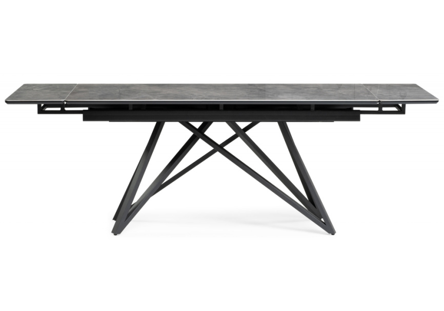 Керамический стол Вилсон 160(220)х89х75 серый мрамор baolai / черный фото 4
