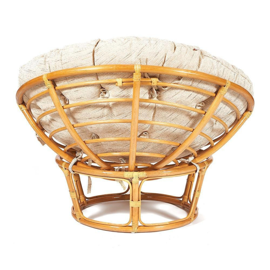 Кресло Папасан/Papasan (23/01 W) /с подушкой и ремешками/ диаметр подушки 129см, 115х101х104см, медо фото 9