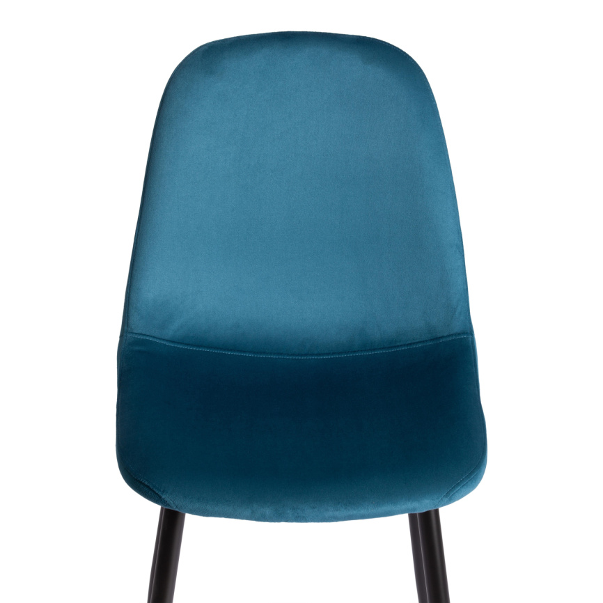 Стул BREEZE (mod. 4724) Велюр/металл , 44 х 53 х 87 см, Dark turquoise (темно-бирюзовый) HLR62 / чер фото 5