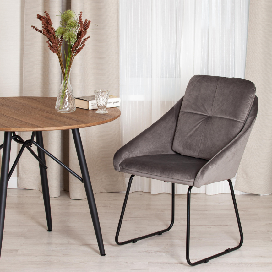 Кресло Star/Стар (мод. CY-1919) вельвет/металл, 68х60х88см, серый /черный фото 9