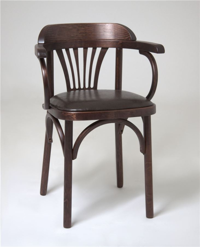 Стул Венский мягкий (темный тон, экокожа коричневая) фото 2