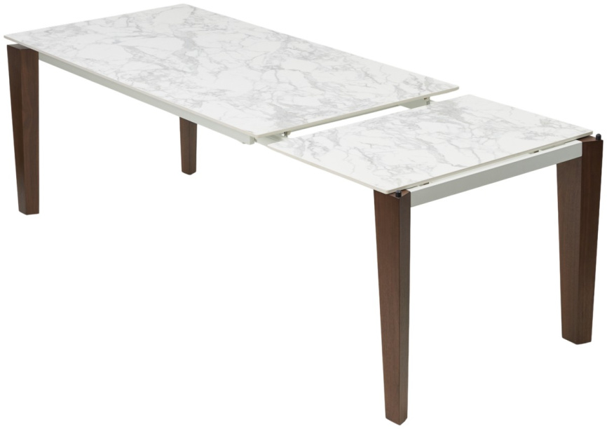 Стол ESMIR 160 MATTE ARABESCATO SOLID CERAMIC/ орех, ®DISAUR фото 2