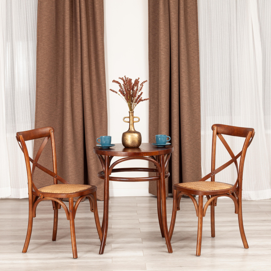 Стол Thonet/Тонет (мод.T9151) дерево вяз, 60х75см, темный орех №5  фото 6