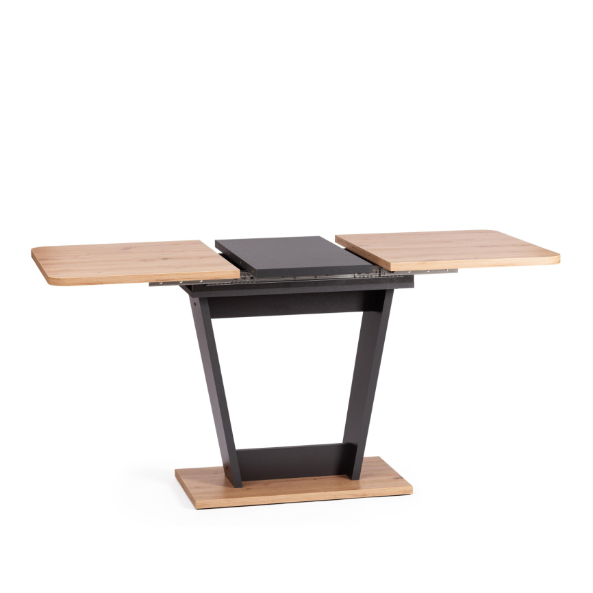 Стол обеденный раздвижной Фокс/Fox ЛДСП, 110-145х68,6х75см, дуб артисан/графит фото 5