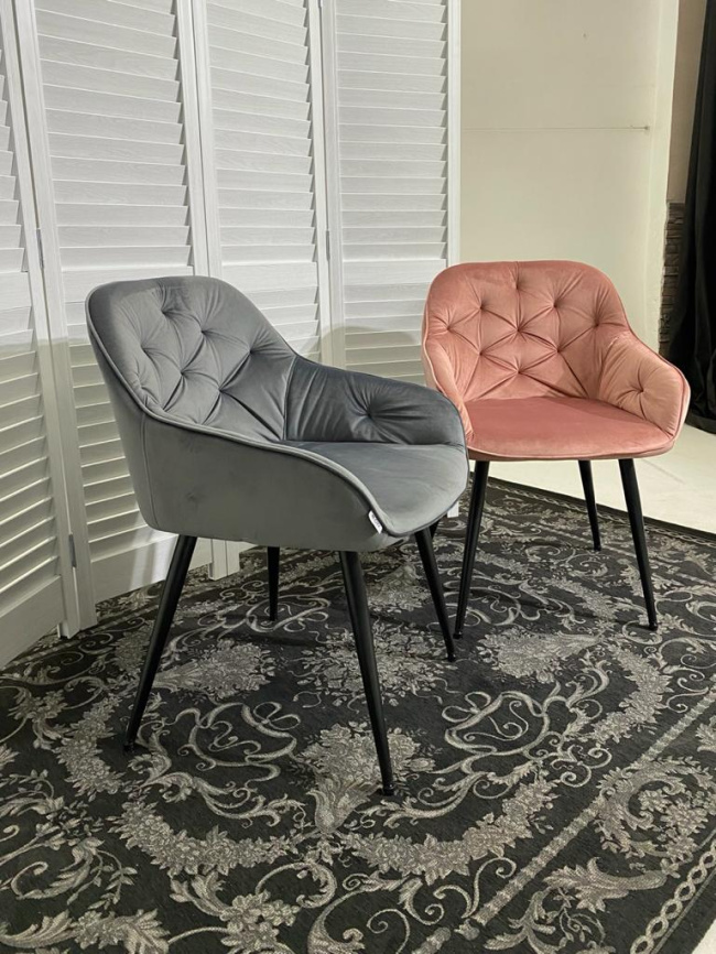 Стул BREEZE BLUVEL-52 PINK/ черный каркас, велюр М-City фото 3