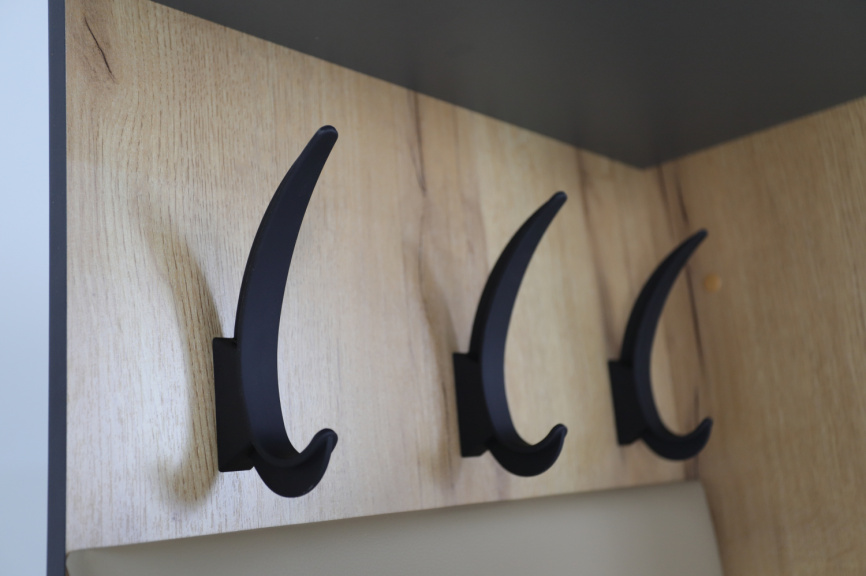 Прихожая Ольга Лофт 4, Дуб крафт золотой/Темно-серый фото 5