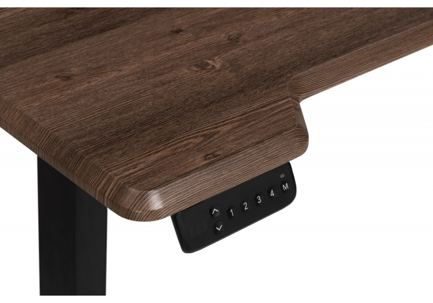 Компьютерный стол Маркос с механизмом подъема 120х75х75 черный / кантри орех фото 7