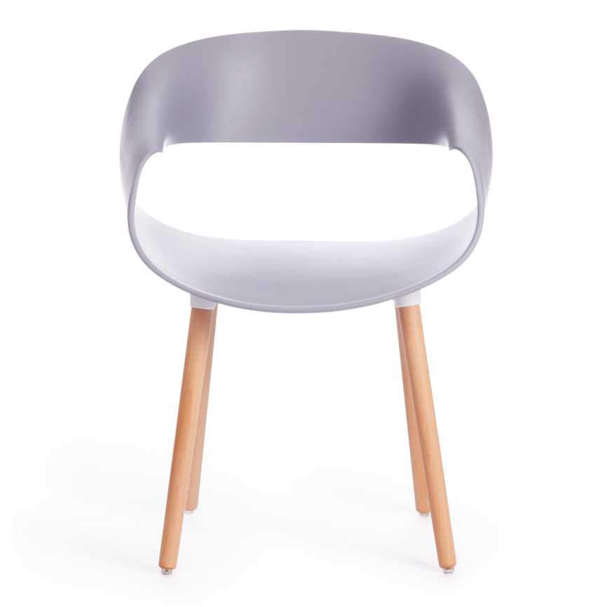 Стул КXX/QXX (мод.C1058-1) пластик/дерево, 60х53х81см, серый/натуральный фото 9