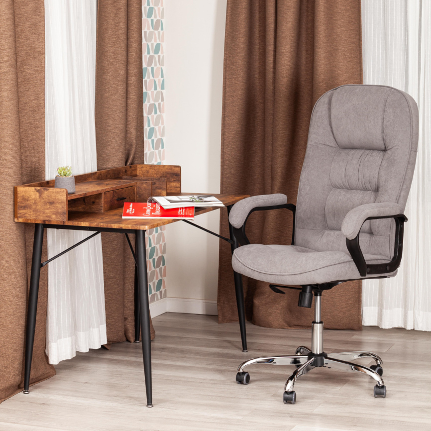 Кресло СН9944 (22) хром флок , серый, 29 фото 12