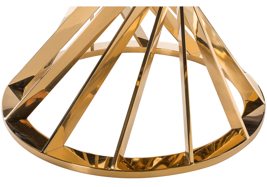 Стол стеклянный Twist gold / black фото 4