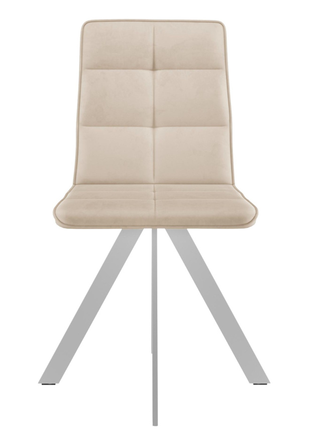Стул DikLine 230 поворотный B03 BEIGE, ножки белые фото 2