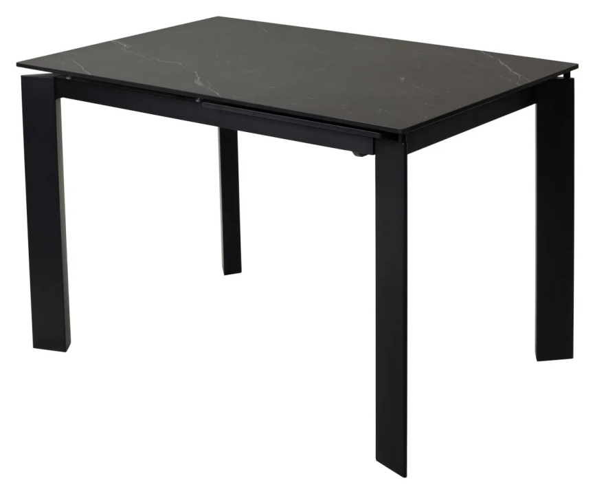 Стол CORNER 120 MATT BLACK MARBLE SOLID CERAMIC / BLACK, ®DISAUR фото 1