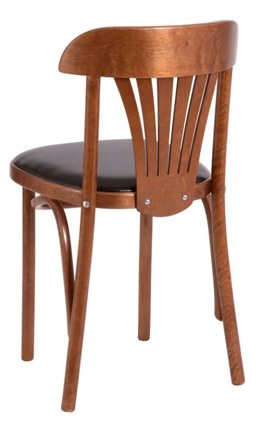 Стул "Астра классик" мягкий (Средний тон, экокожа коричневая) фото 3