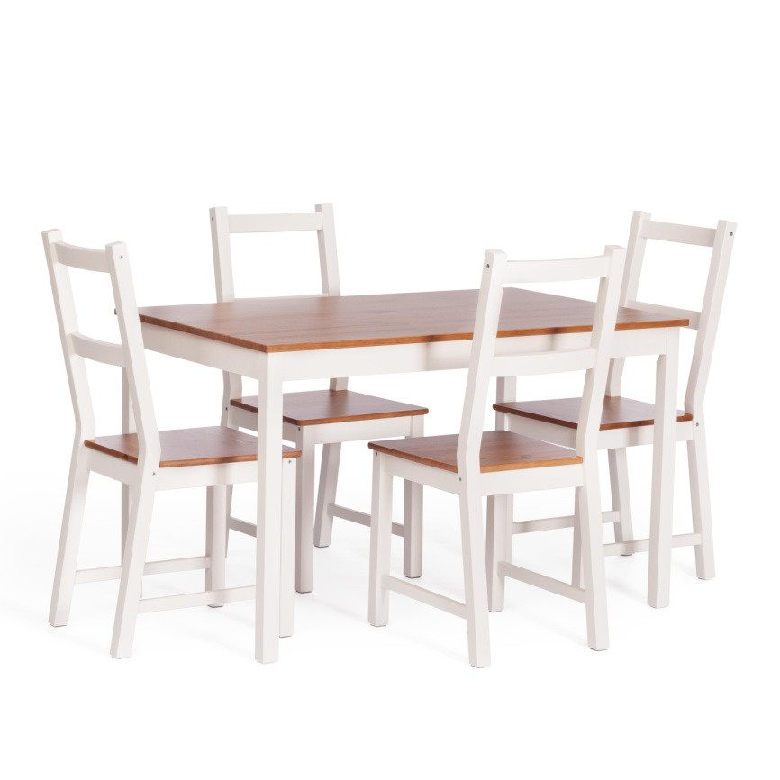 Стул Соната / Sonata chair массив сосны, 41х50х95 см, антик/белый фото 3