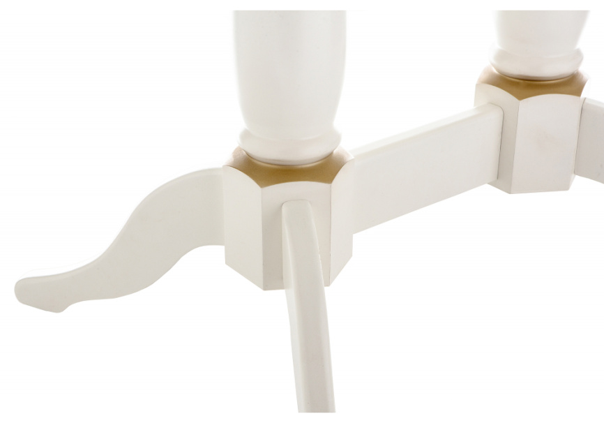 Стол деревянный Кантри 120 молочный / золотая патина фото 10