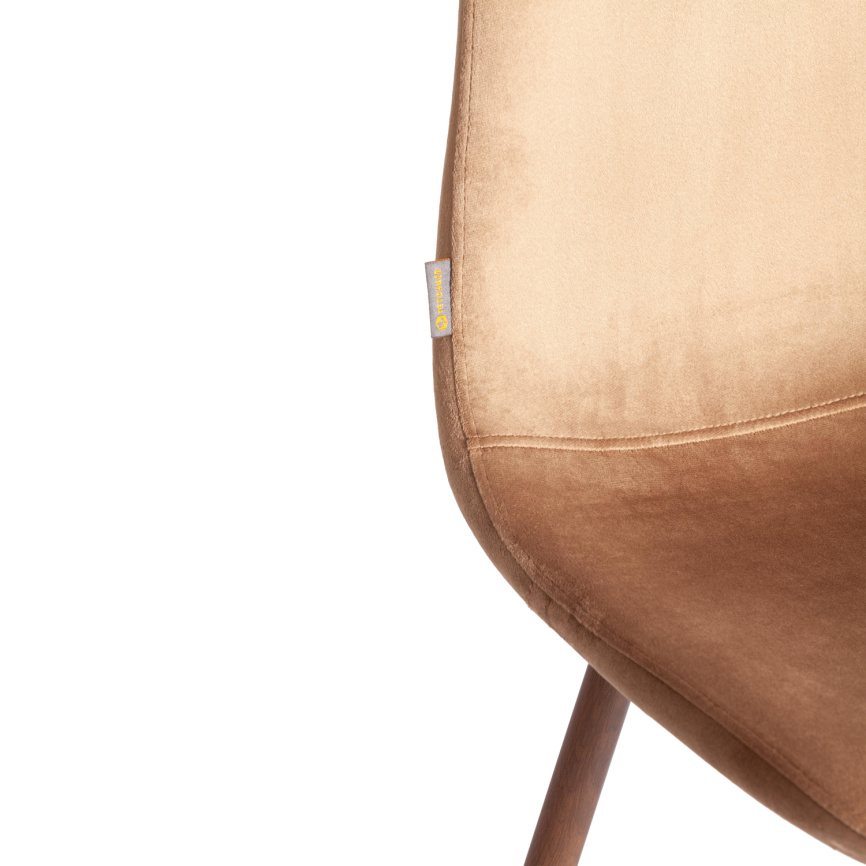 Стул Бриз/Breeze (мод.JSC-58) велюр/металл, 44х53х86см, темно-коричневый HLR11/орех фото 8