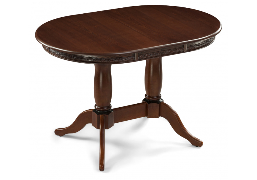 Стол деревянный Кантри 120 орех с коричневой патиной фото 1