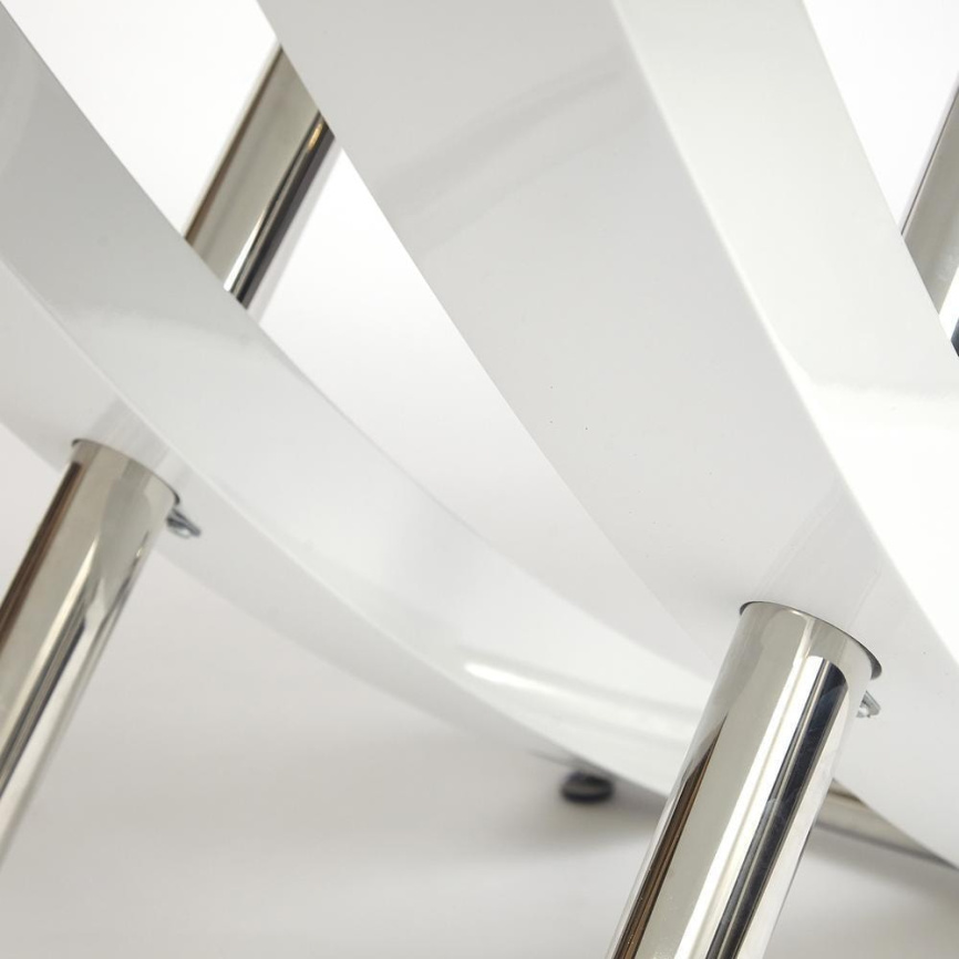 Стол ARNO (mod.EDT-H016) мдф high gloss, закаленное стекло, металл, 120х80х75см, Белый (White) фото 4