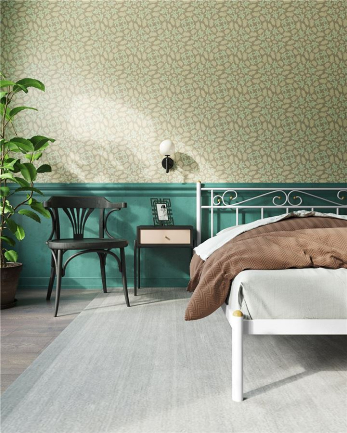 Кровать "Франческа" без изножья (180х200/ноги металл/цвет Белый) фото 2