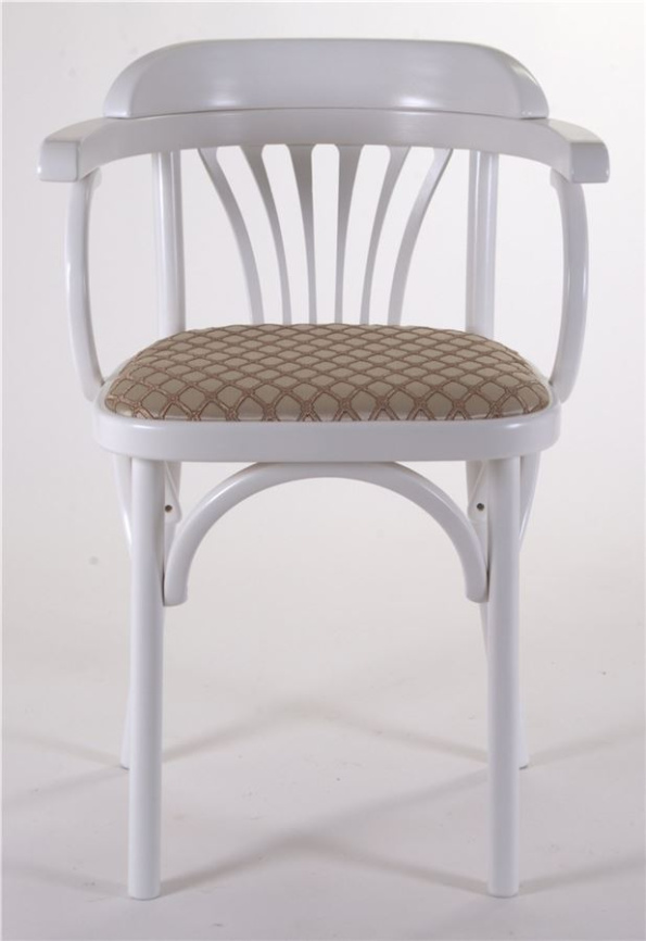 Стул Венский мягкий (эмаль белая, ткань 1 beige) фото 4