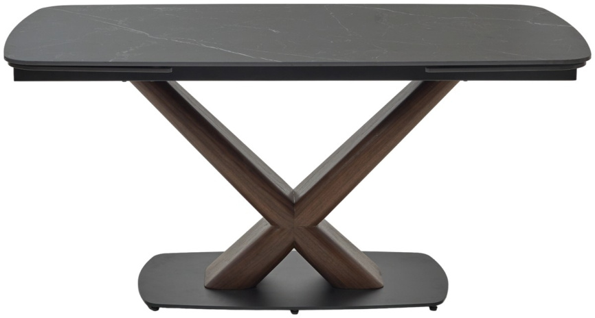 Стол BLANCO 160 MATT BLACK MARBLE SOLID CERAMIC / Орех, ®DISAUR фото 10