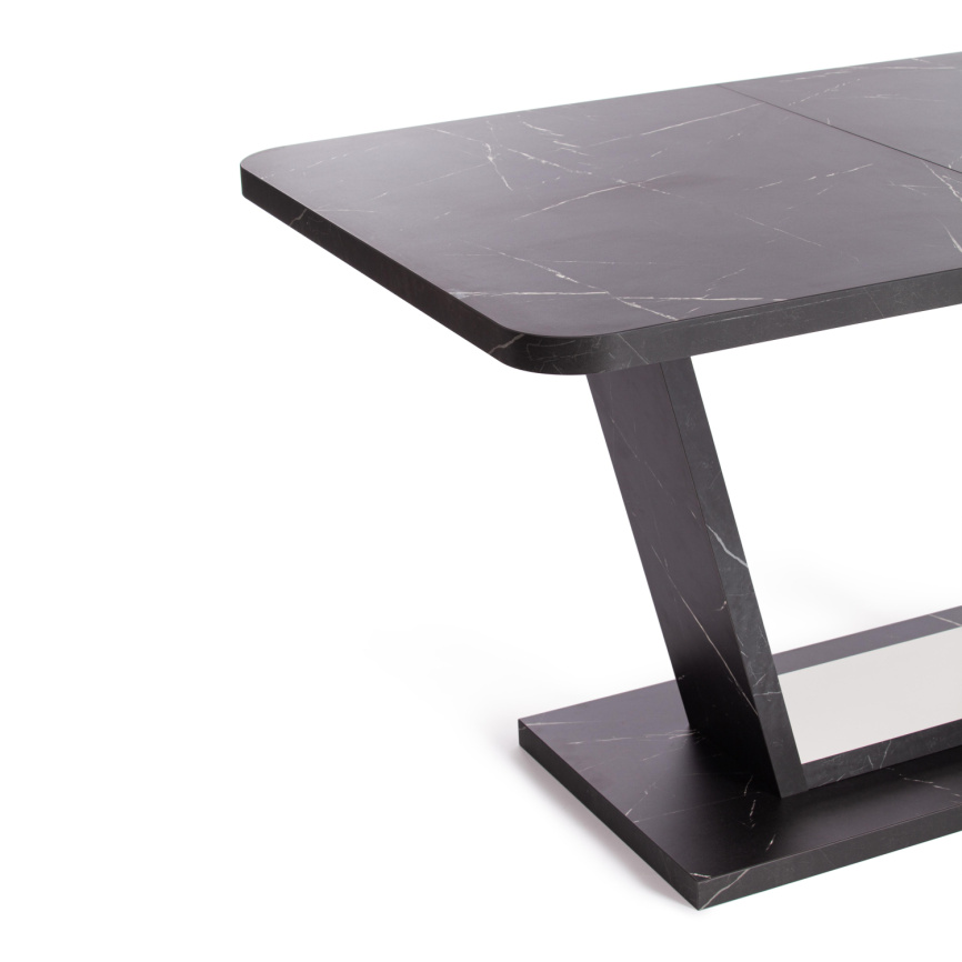 Стол обеденный раздвижной Вокс/Vox ЛДСП, 132-172х85х75,5см, мрамор черный/белый фото 8