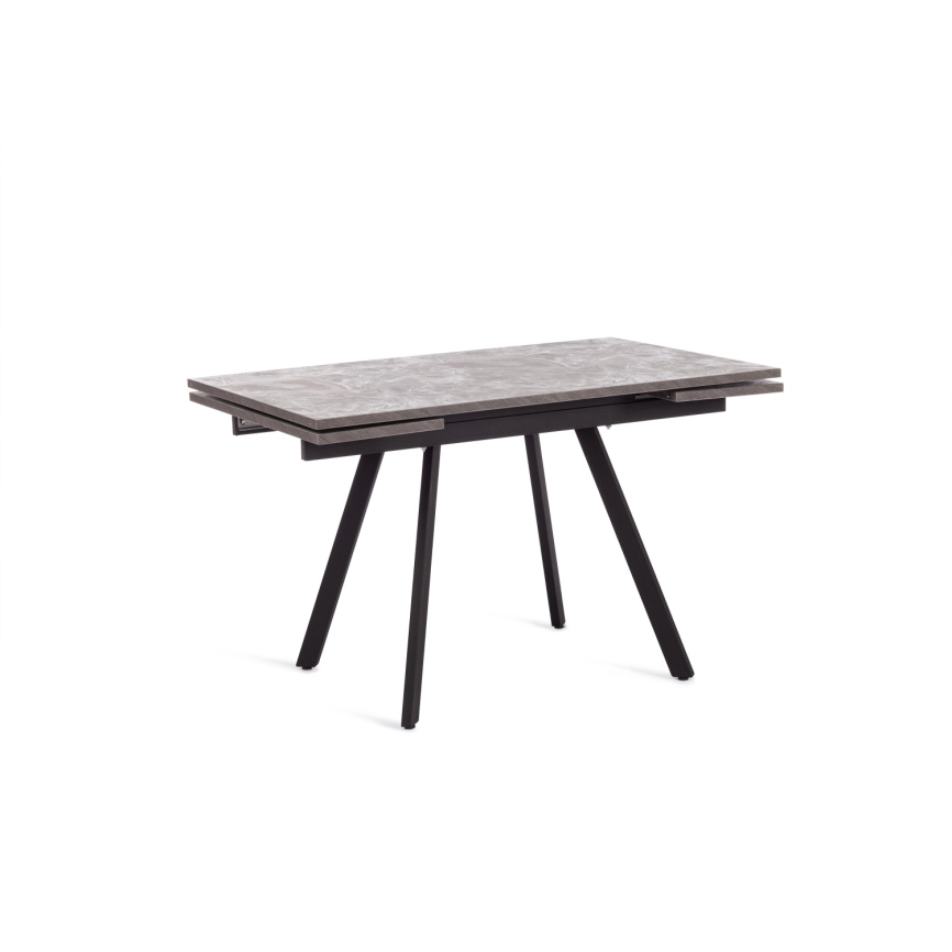 Стол обеденный раздвижной Виго/Vigo ЛДСП/HPL/металл, 120-180х80х75см, мрамор чёрный/чёрный фото 4