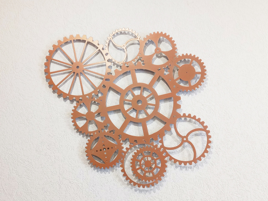 Панно Механика П8, Бронза фото 1