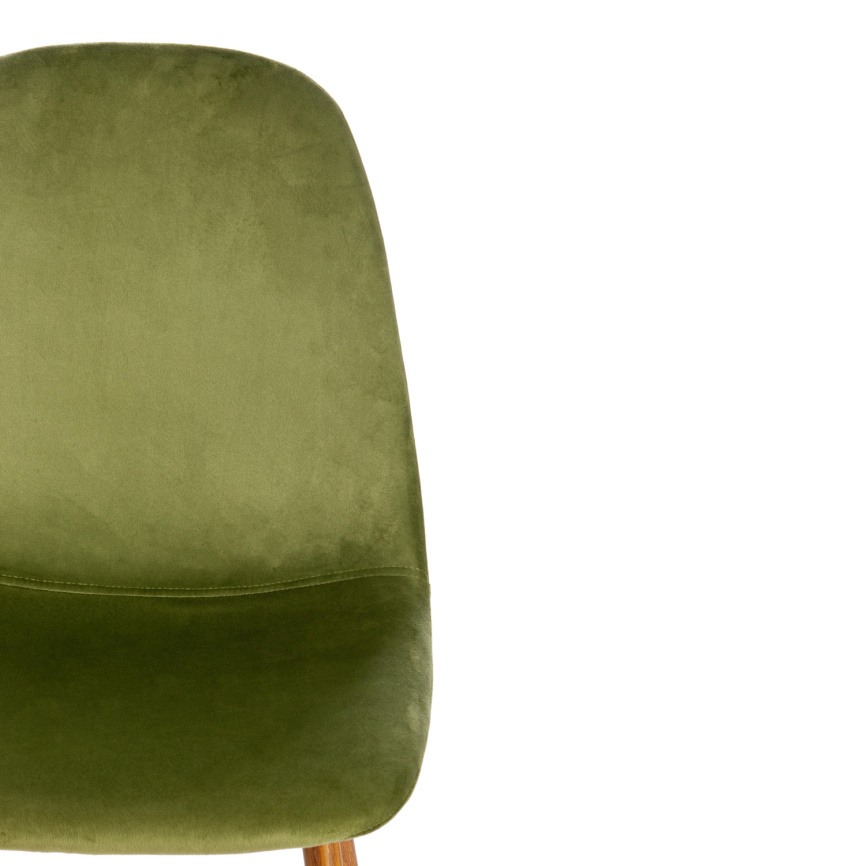 Стул BREEZE (mod. 4724) Велюр/металл , 44 х 53 х 87 см, Green (зеленый) HLR54 / натуральный фото 6