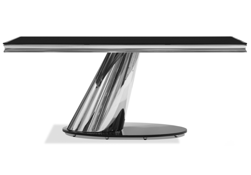 Стол стеклянный Kolonel черный фото 2