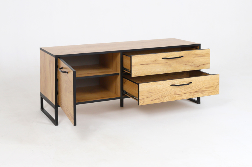 Тумба ТВ Виртон-1,  Дуб крафт золотой фото 3