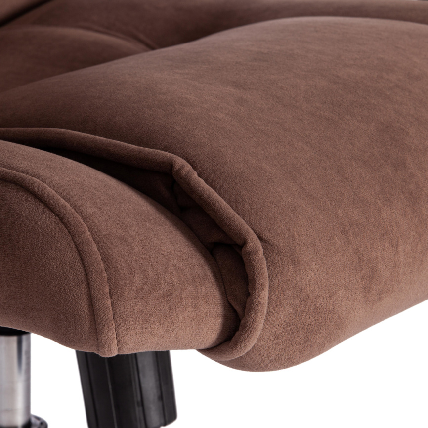 Кресло Бергамо/Bergamo хром (22) флок , коричневый, 6 фото 10
