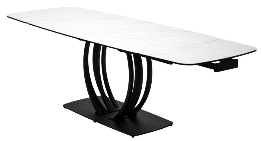Стол MATERA 160 MARBLES KL-99 Белый мрамор матовый, итальянская керамика/ черный каркас, ®DISAUR фото 10