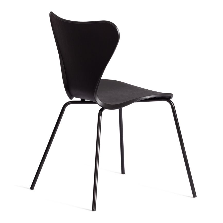 Стул Якобсен/Jacobsen (мод.DC 102-1) пластик/металл, 45х54.5х80см, черный/черный  фото 3