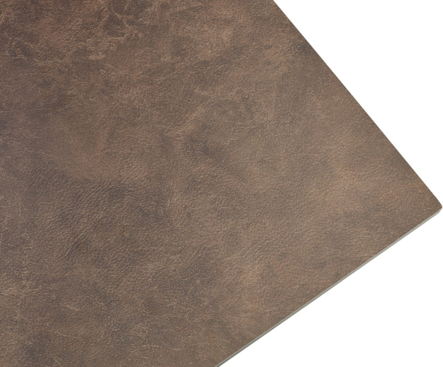 Стол РАГНАР (RAGNAR) 180 цвет 1697 Коричневая кожа / Темно-серый, ®DISAUR фото 12