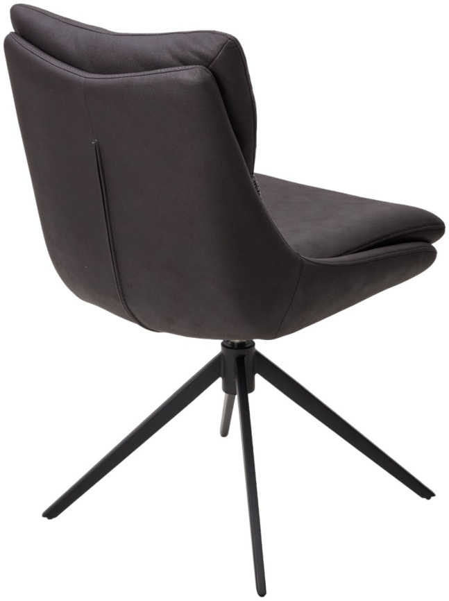 Стул ЛЕРОЙ (LEROY) 360 град. поворот, цвет СЕРЫЙ Maison 99# / OTE COBBLE 457 / черный, ®DISAUR фото 4