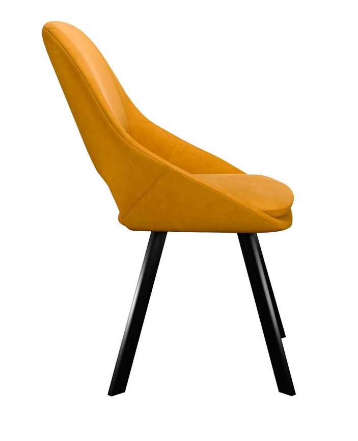 Стул DikLine 247 поворотный, Z280 апельсин, ножки черные фото 4