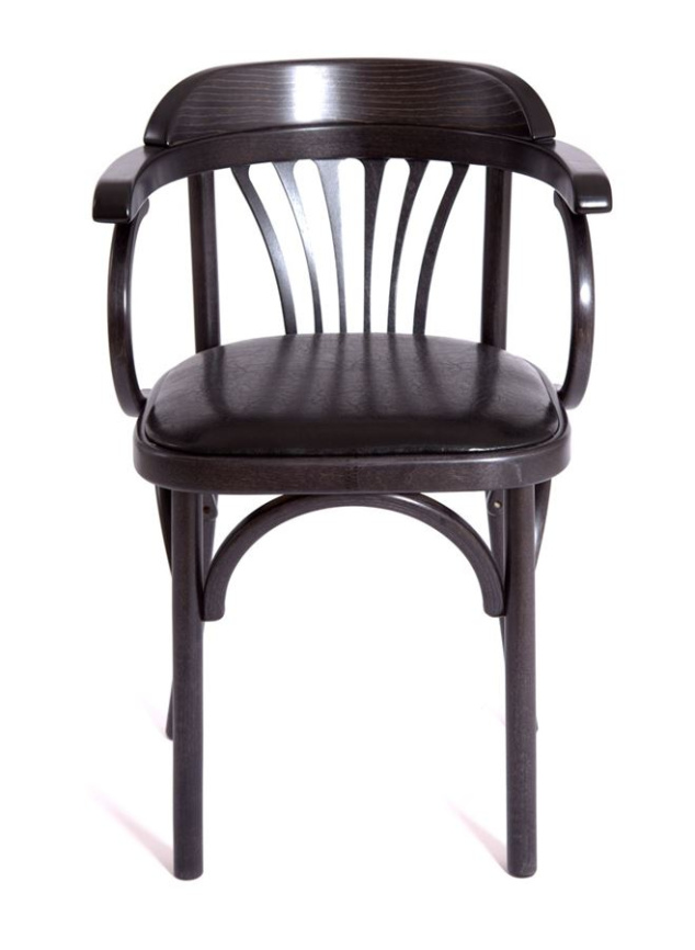 Стул Венский мягкий (венге, экокожа Черный) фото 2