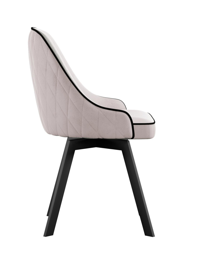 Стул DikLine 266M поворотный, E52 бежевый, ножки черные фото 2