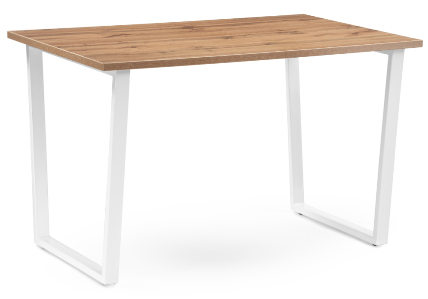 Стол деревянный Лота Лофт 140х80 белый матовый / дуб крафт золотой фото 1