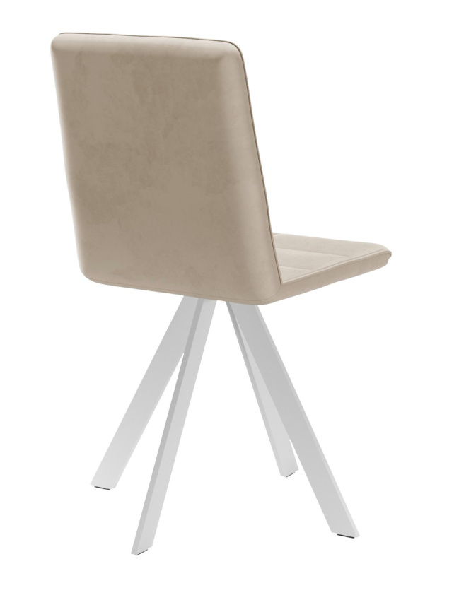 Стул DikLine 230 поворотный B03 BEIGE, ножки белые фото 3