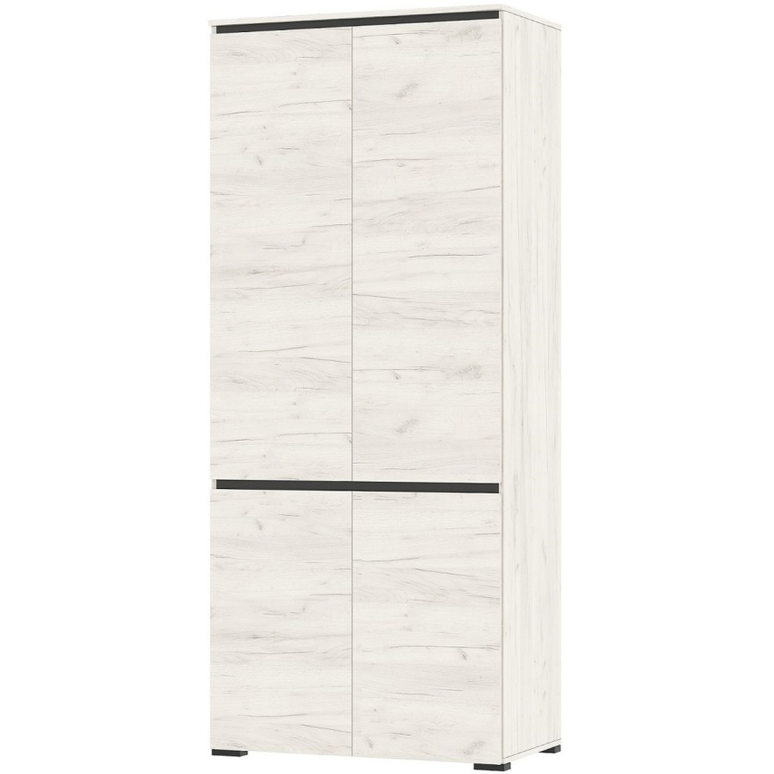 Шкаф «Гретта» 4С, Крафт белый/Антрацит фото 6