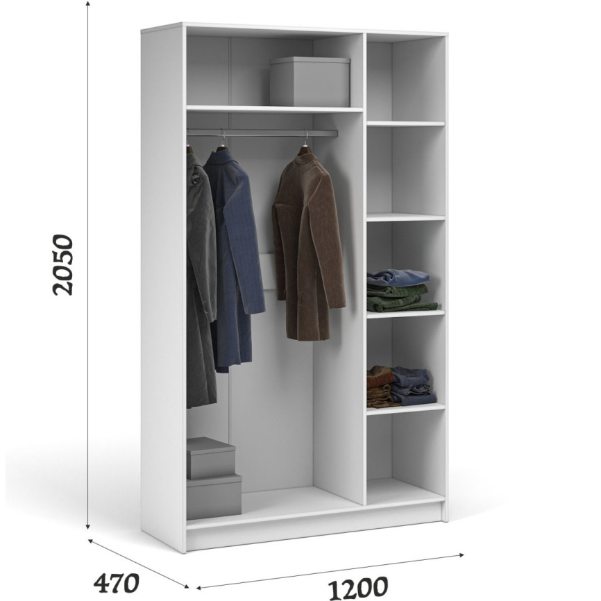 Шкаф «Чикаго» 3д, белый фото 7