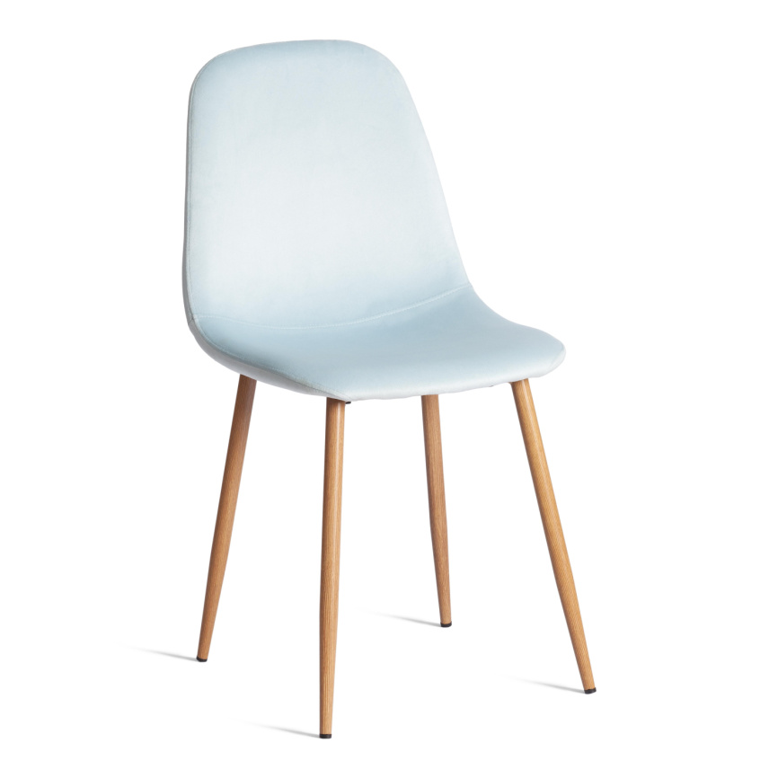 Стул BREEZE (mod. 4724) Велюр/металл , 44 х 53 х 87 см, Aquamarine (аквамарин) HLR16 / натуральный фото 1