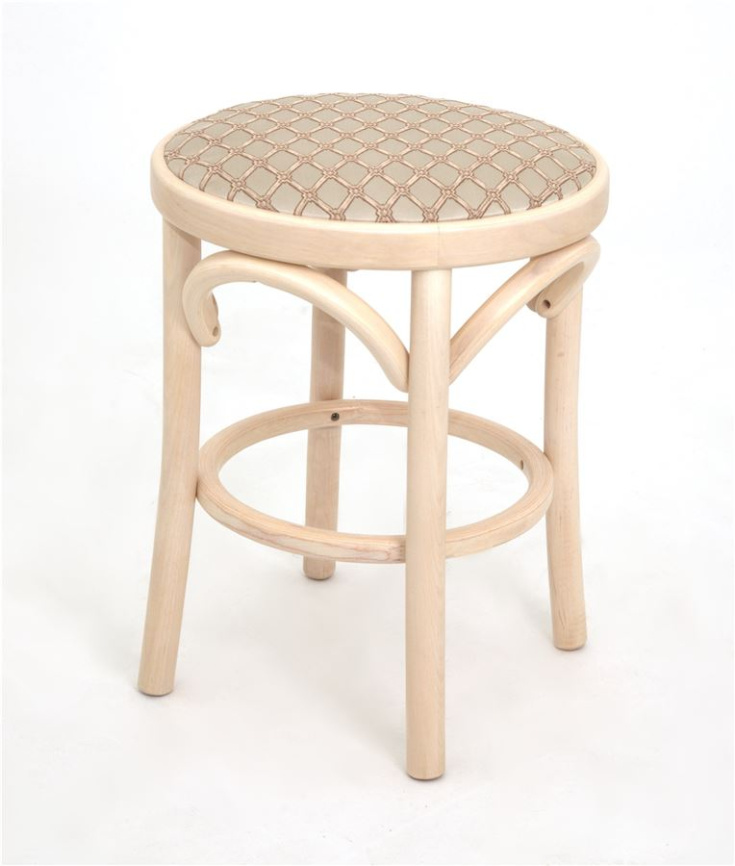 Табурет Венский мягкий (беленый дуб, ткань 1 beige) фото 1