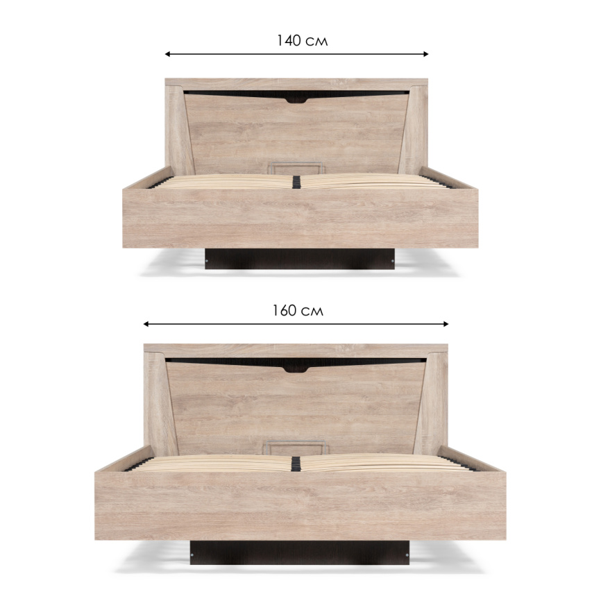 Кровать Магантия 160х200 с ПМ парящая дуб баррик фото 17
